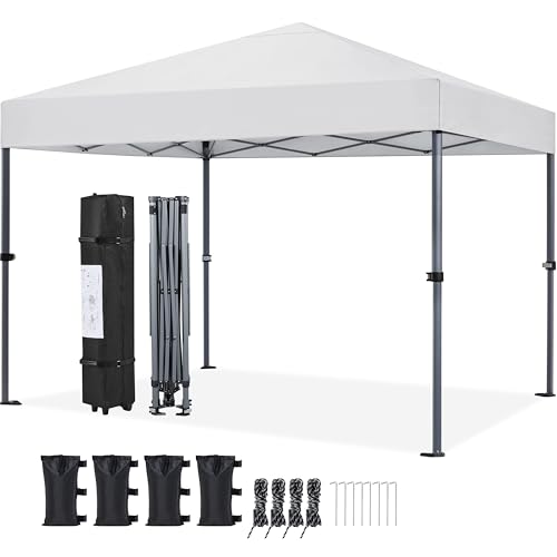 Yaheetech 10x10 Pop Up Canopy Tent 1-Button One Person Quick Setup Deal