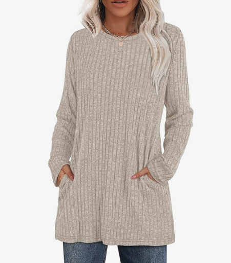 Women's Crewneck Tunic Tops