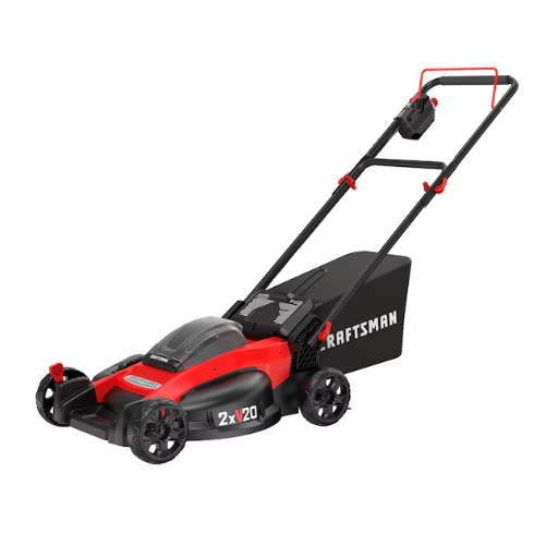 CRAFTSMAN V20 20" Cordless Push Lawn Mower with Free Hedge Trimmer