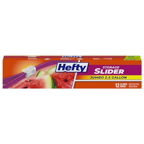 Hefty Slider Jumbo Storage Bags 12-Count 2.5-Gallon Deal