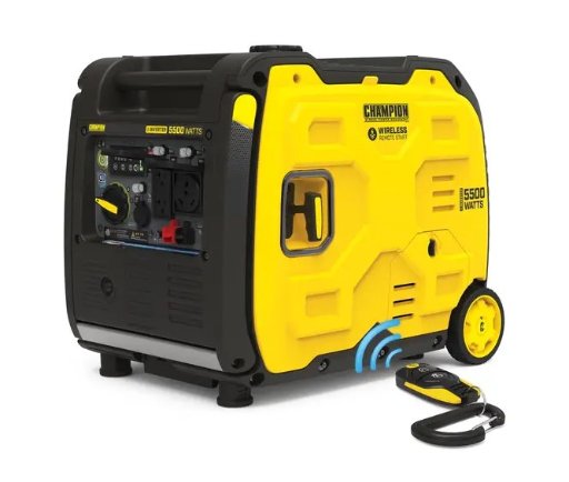 5500-Watt Wireless Remote Start Portable Inverter Generator