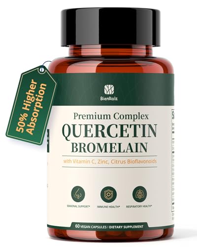 Quercetin 600mg with Bromelain, Immune Support, 60 Capsules