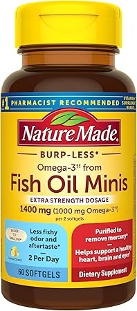 Nature Made Omega 3 Fish Oil Minis Softgels 60-Count