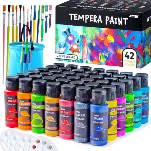 JOYIN 42pc Washable Tempera Paint Set