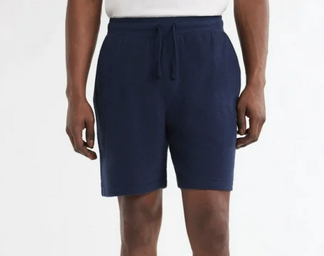 Free Assembly Men's Textured Cotton Pull On Shorts