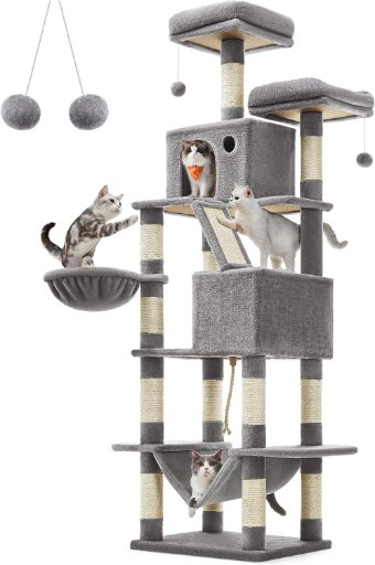 Feandrea Large Cat Tower with Hammock
