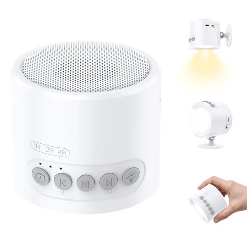 VanSmaGo Wall Mounted Baby White Noise Sound Machine w/ Motion Sensor, Night Light (30 Sounds)