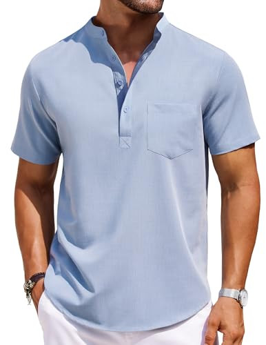 COOFANDY Mens Casual Henley Shirts
