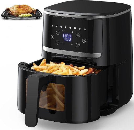 5-Quart Air Fryer Oven with Clear Window
