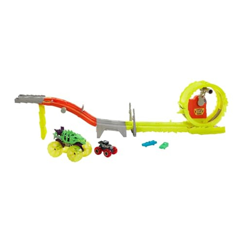 Hot Wheels Monster Trucks Track Set with Two Toy Trucks