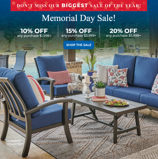 Fortunoff Backyard Store Memorial Day Sale