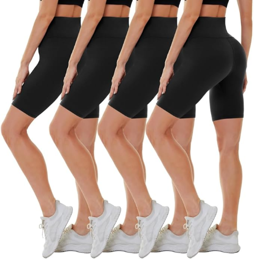 CAMPSNAIL 4 Pack Biker Shorts for Women High Waist