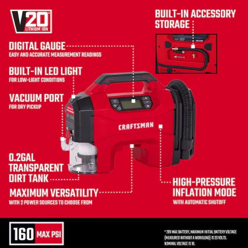 CRAFTSMAN Cordless Inflator