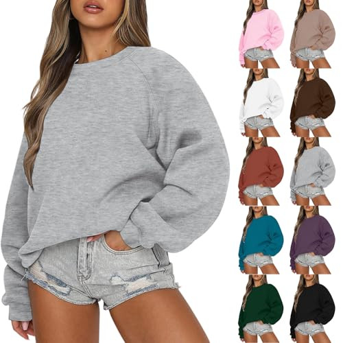Women's Raglan Long Sleeve Fleece Pullover Sweatshirt