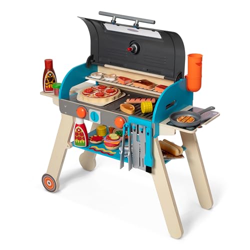 Melissa & Doug Wooden Deluxe Barbecue Grill, Smoker and Pizza Oven Play Toy Deal