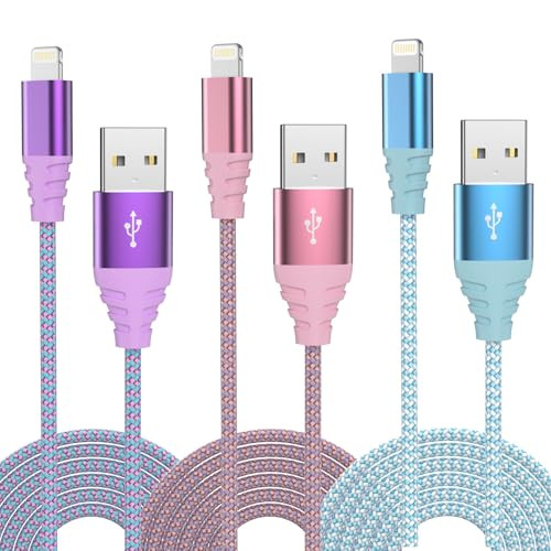 iPhone Charger Fast Charging 3-pack Lightning Cable