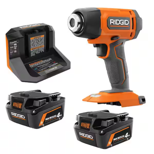 RIDGID 18V MAX Output Starter Kit with Free Heat Gun