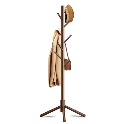 Azaeahom Wooden Coat Rack with 8 Hooks