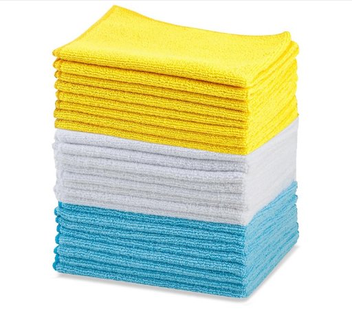 24 Pack Amazon Basics Microfiber Cleaning Cloths