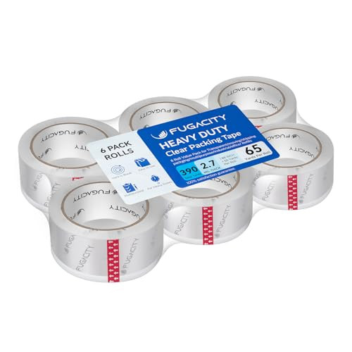 FugaCity Clear Packing Tape 6-Pack