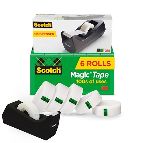 Scotch Magic Tape with Desktop Dispenser 6-Pack
