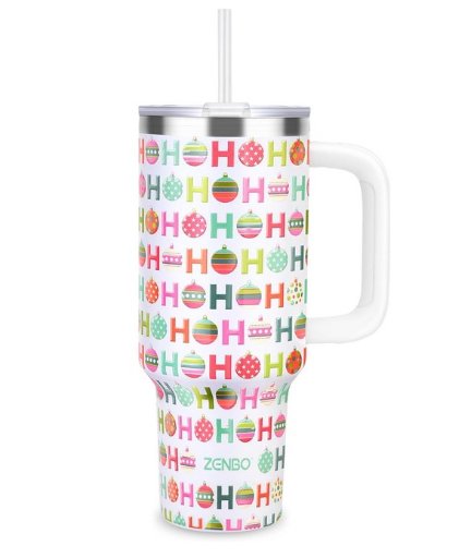 Zenbo 40 oz Tumbler with Handle and Straw Lid