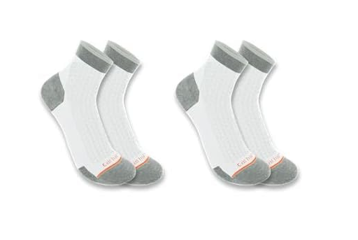 Carhartt Men's Lightweight Durable Quarter Socks 2-Pack
