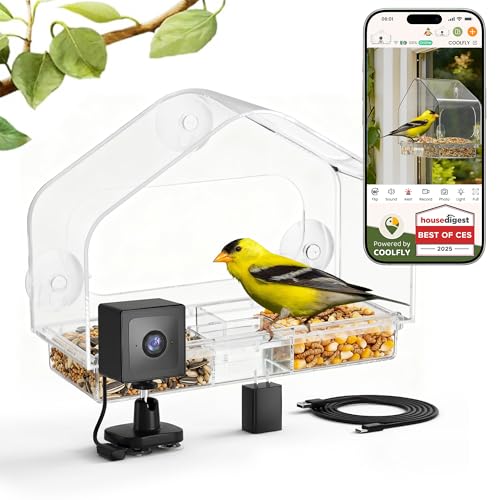RichBird Smart Window Bird Feeder w/ 2K Camera & AI Identification