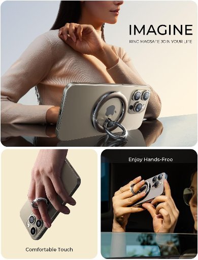LISEN MagSafe Phone Ring Grip Magnetic Ring