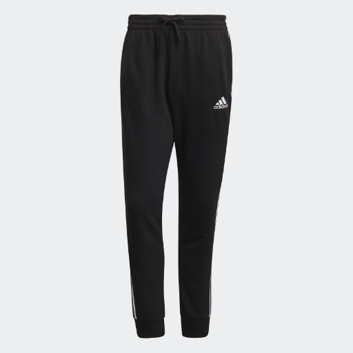 Adidas Men's Essentials French Terry Tapered Cuff 3-Stripes Pants