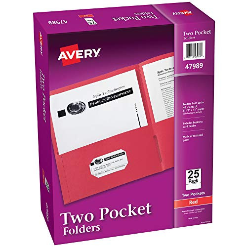 Avery Two Pocket Folders 25-Pack