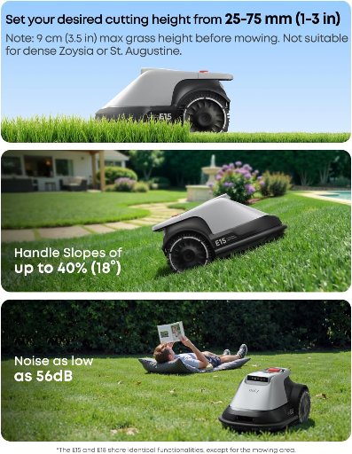 eufy Robotic Lawn Mower E15 (Max 0.2 Acres)