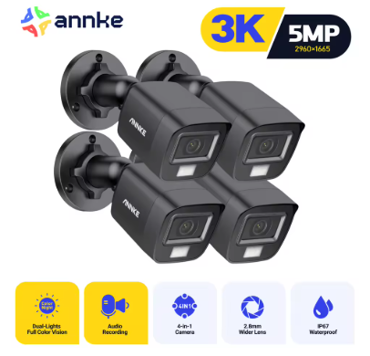 ANNKE 3K 5MP Dual-Light Audio Fixed Bullet Camera