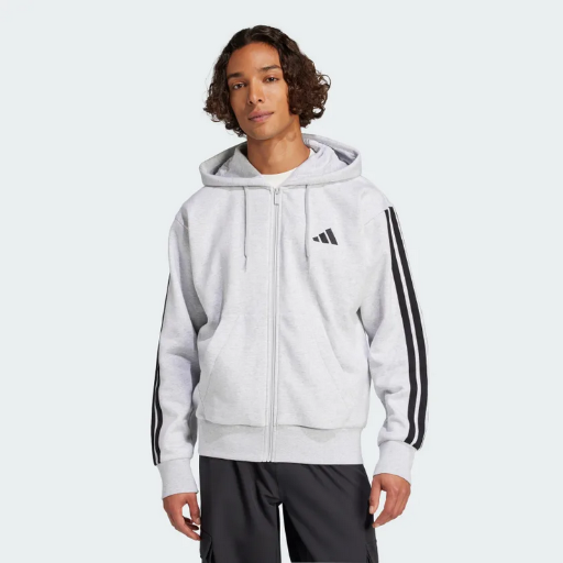 Adidas Men's Essentials 3 Stripes Fleece Hoodie
