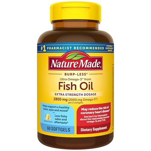 Nature Made Extra Strength Omega 3 Fish Oil Supplements 2800mg 60 Softgels Deal