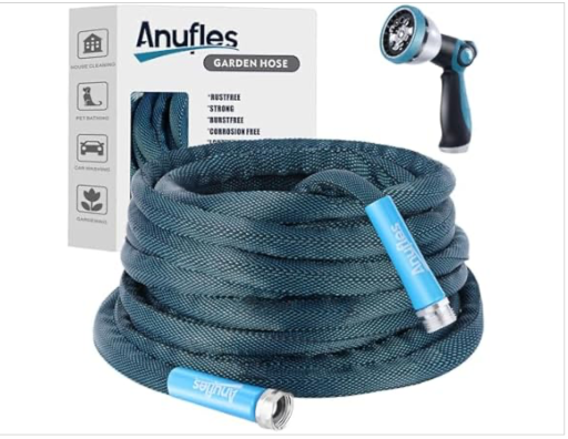 Aunfles 50FT Garden Hose with Spray Nozzle