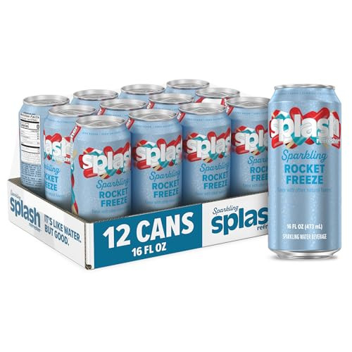 Splash Refresher Sparkling Water Rocket Freeze 8-Pack, 12 Fl. Oz.