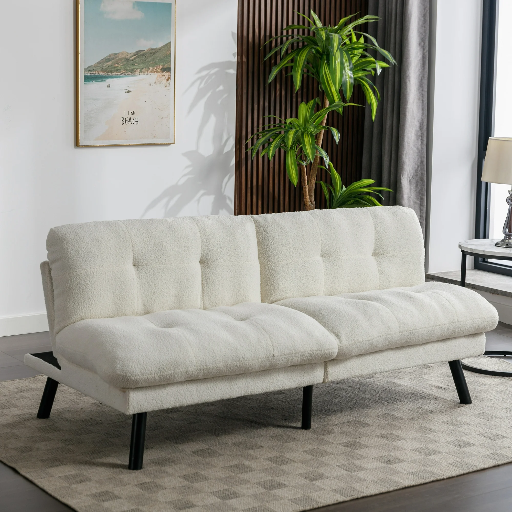 Mainstays Camden Cozy Futon with Boucle Fabric