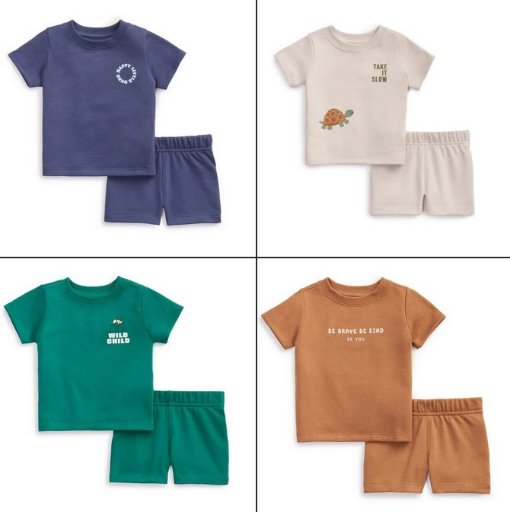 Garanimals Baby Short Sleeve French Terry T-Shirt & Shorts Outfit
