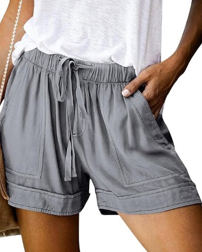 Women's Elastic Waist Drawstring Shorts