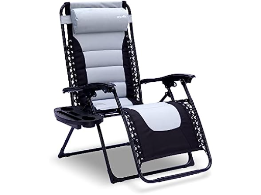 SereneLife Foldable Outdoor Zero Gravity Padded Lawn Chair