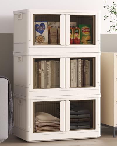 FLEXIMOUNTS 3-Pack Stackable Storage Bins w/ Lids