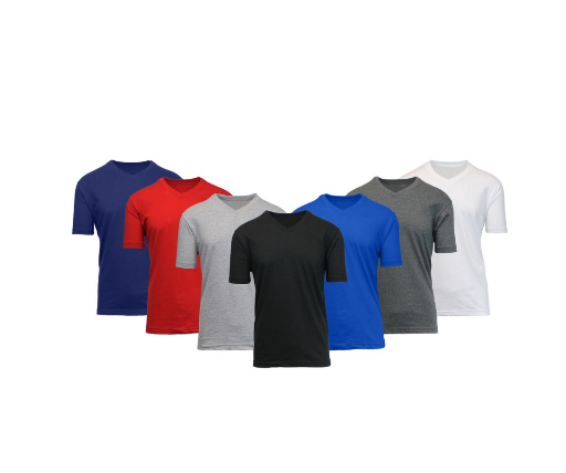 Men's Short Sleeve V-Neck T-Shirts (3-Pack)