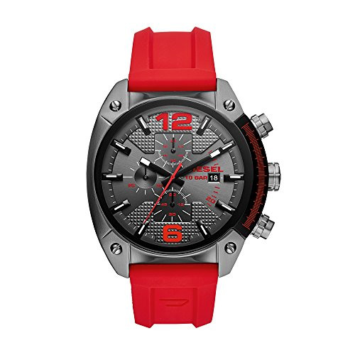 Diesel Overflow Stainless Steel and Silicone Chronograph Men's Watch