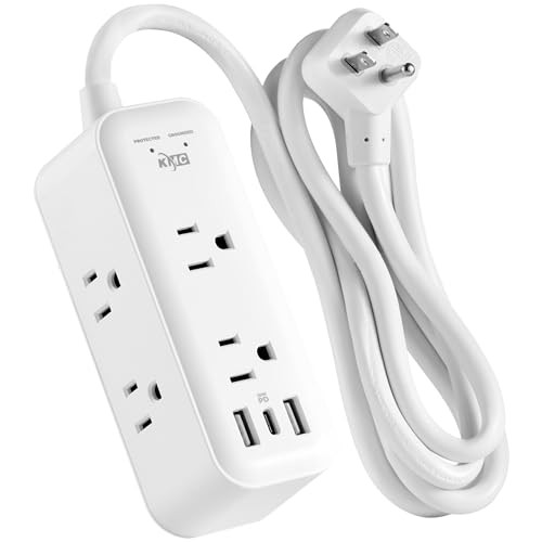KMC 6-Outlet Fast Charging Surge Protector Power Strip