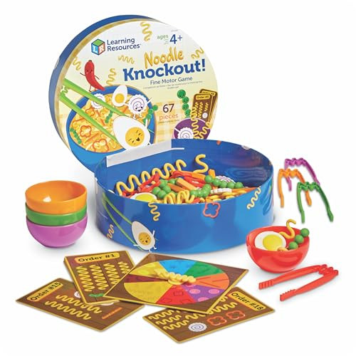 67-Piece Learning Resources Noodle Knockout! Fine Motor Game