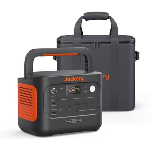 Jackery Explorer 1000 v2 Portable Power Station with Carrying Bag