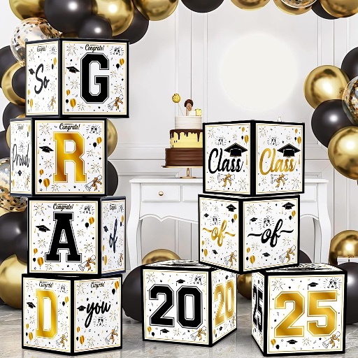 Graduation Balloon Boxes - 8 Pack