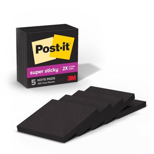 Post-it Super Sticky Notes 5-Pack 3x3 in. Black Onyx Deal