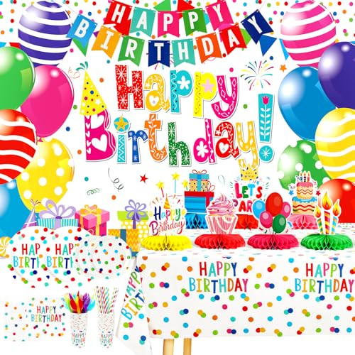 170pcs Birthday Party Supplies Kit